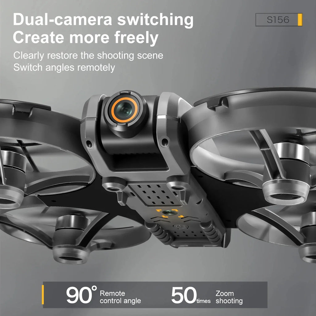 4K Camera Drone with Dual Lens and Brushless Motor - S156 Foldable Tidesmit