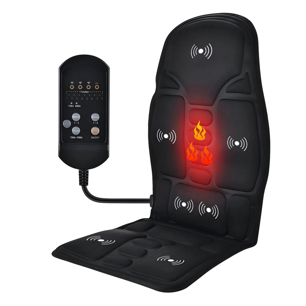 Portable Electric Massage Cushion for Neck and Back - Q120B-Car-Black Massage Cushion Tidesmit