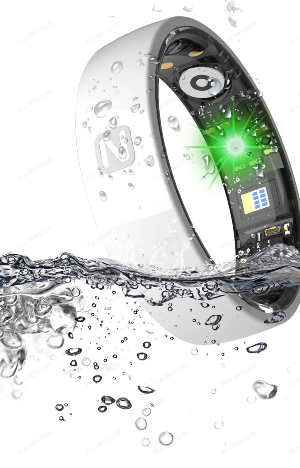 Smart Health Ring - Waterproof Fitness Tracker with Biometric Sensor Tidesmit
