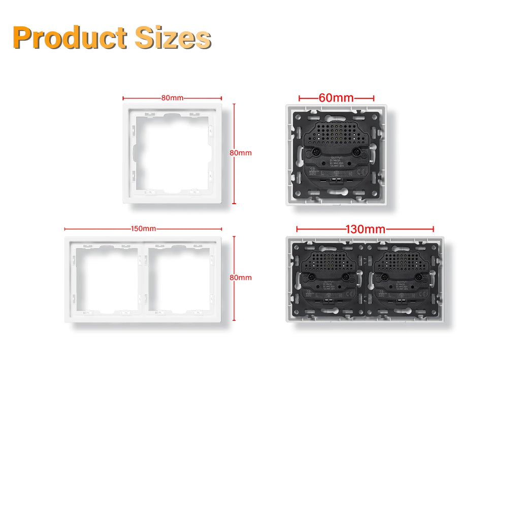 BSEED Zigbee Smart Electric Water Gas Boiler Floor Heating Thermostat Large Panels EU/FR Socket Modules Plastic Frames DIY Parts