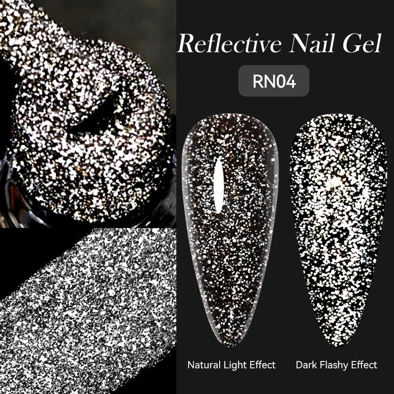 Magnetic Cat Eye Gel Nail Polish – Reflective UV Soak Off Kit Permanent Makeup Machines Reflective Gel 04 Tidesmit