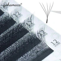 GLAMLASH L/LU/M W Shape Eyelash Extension 3D Premade Volume Fan Lashes W Style YY Lashes Faux Mink Volume Lashes Natural