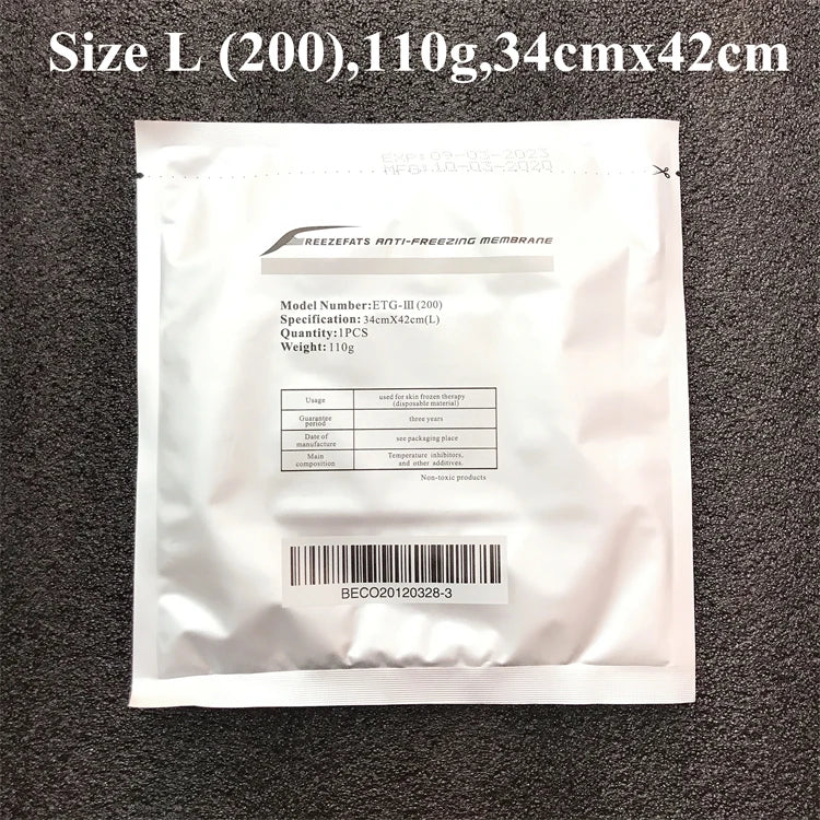Cryolipolysis Antifreeze Membrane Pads - Skin Protection for Coolsculpting Fascia Gun L 110G (42cmx34cm) Tidesmit