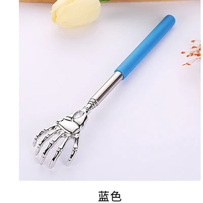 Telescopic Back Scratcher Stainless Steel Retractable Massager Back Massage Instrument A-Blue Tidesmit