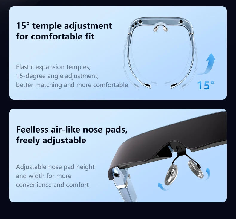 4K VR Smart Glasses with Myopic Adjustment - All-in-One 3D Headset Tidesmit