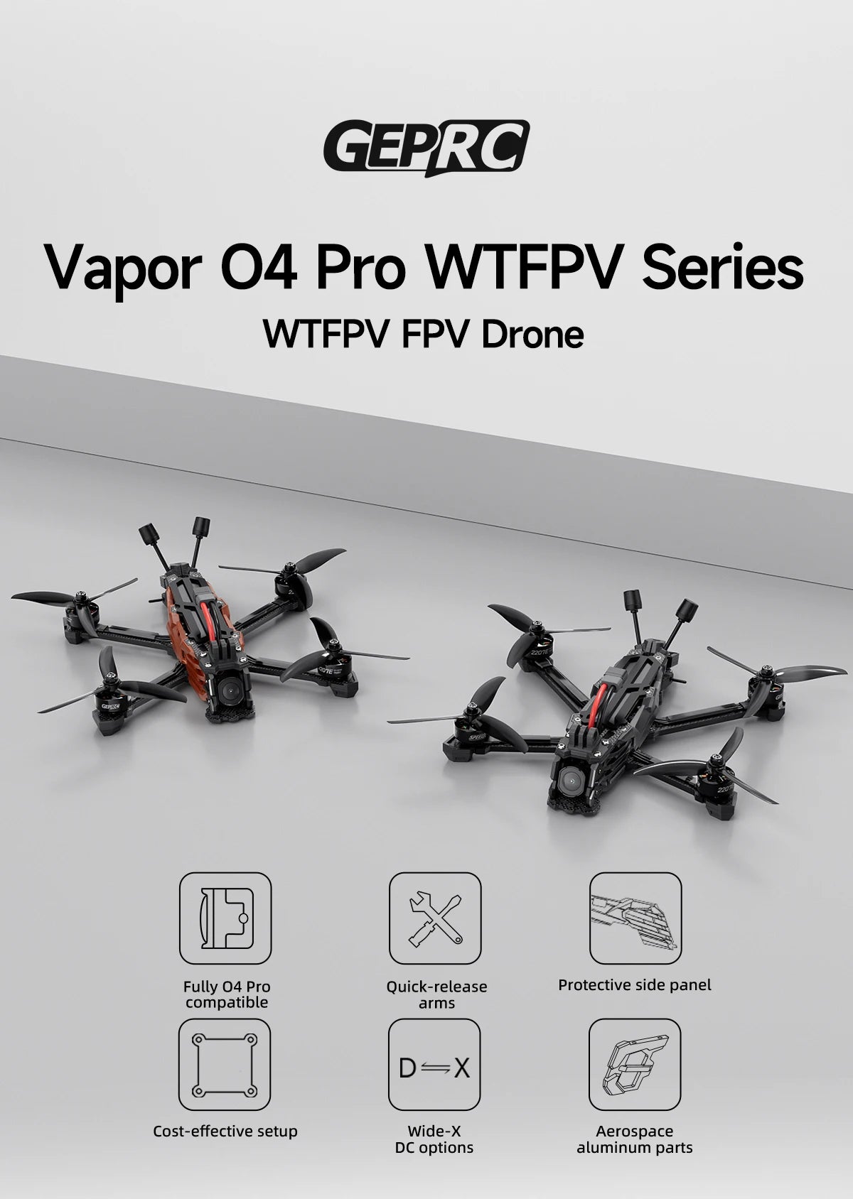 FPV Racing Drone 6 Inch O4 Air Unit Quadcopter Tidesmit X6 Series Tidesmit