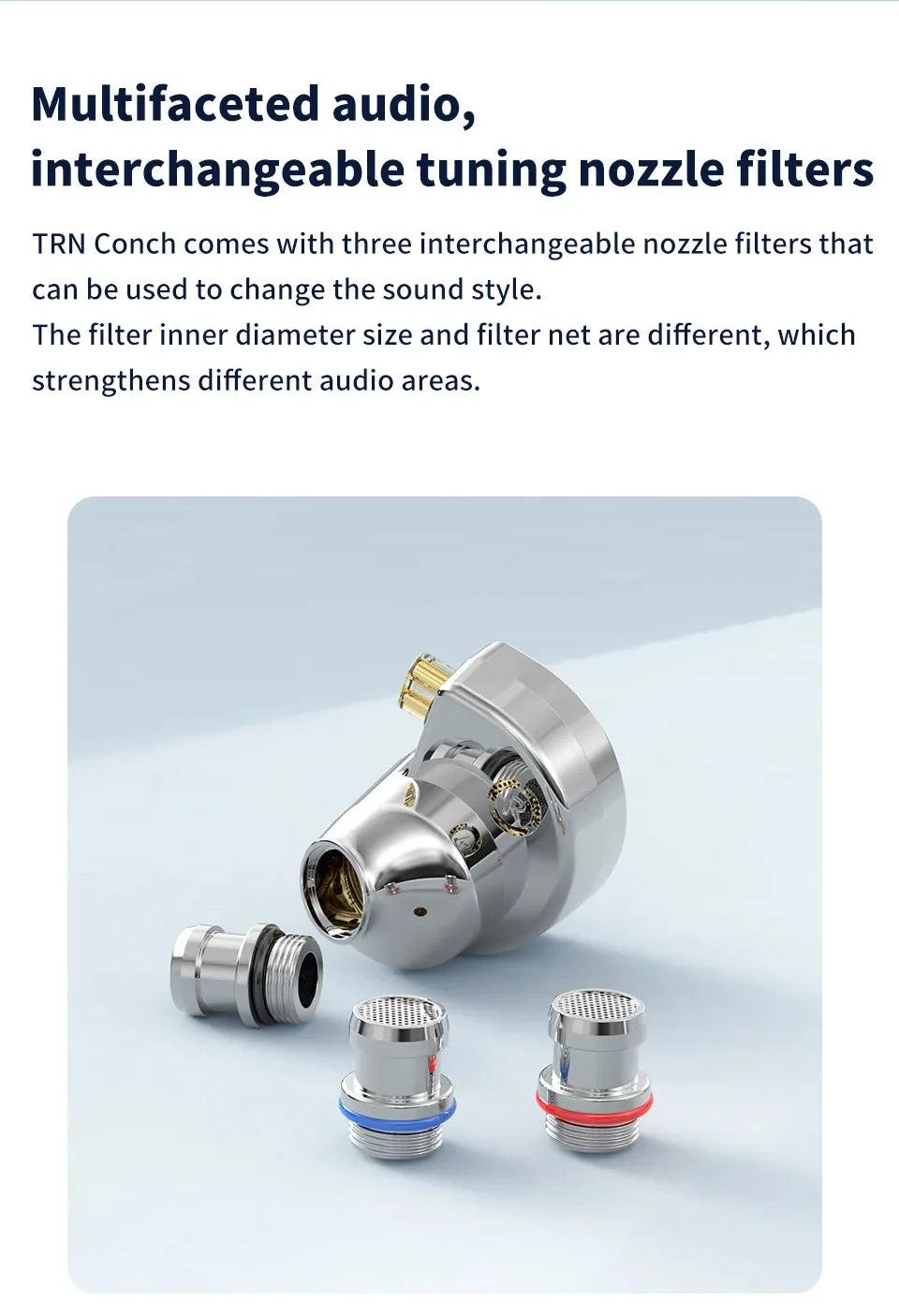 TRN Conch DLC Dynamic In-Ear Monitors with Hi-Res Audio by Tidesmit Tidesmit