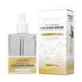 Afcare Collagen Serum with dropper, anti-aging face moisturizer for fine lines with hyaluronic acid and gold flakes.
