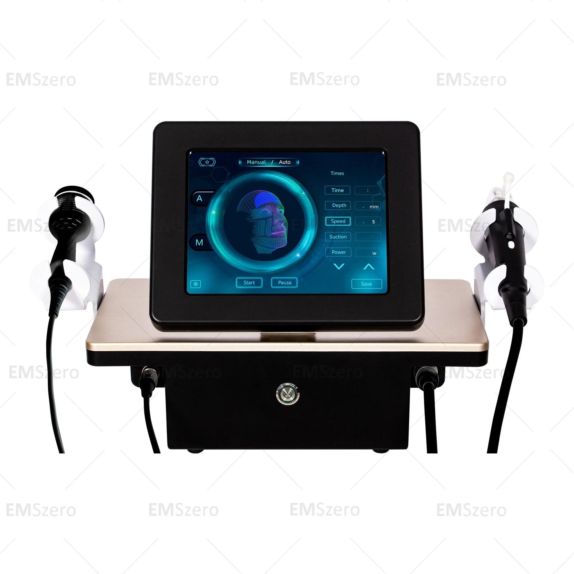 Fractional RF Microneedling Machine - 150W Pro Skin Tightening Device Scrubs Treatments Black Gold 150W Pro Tidesmit