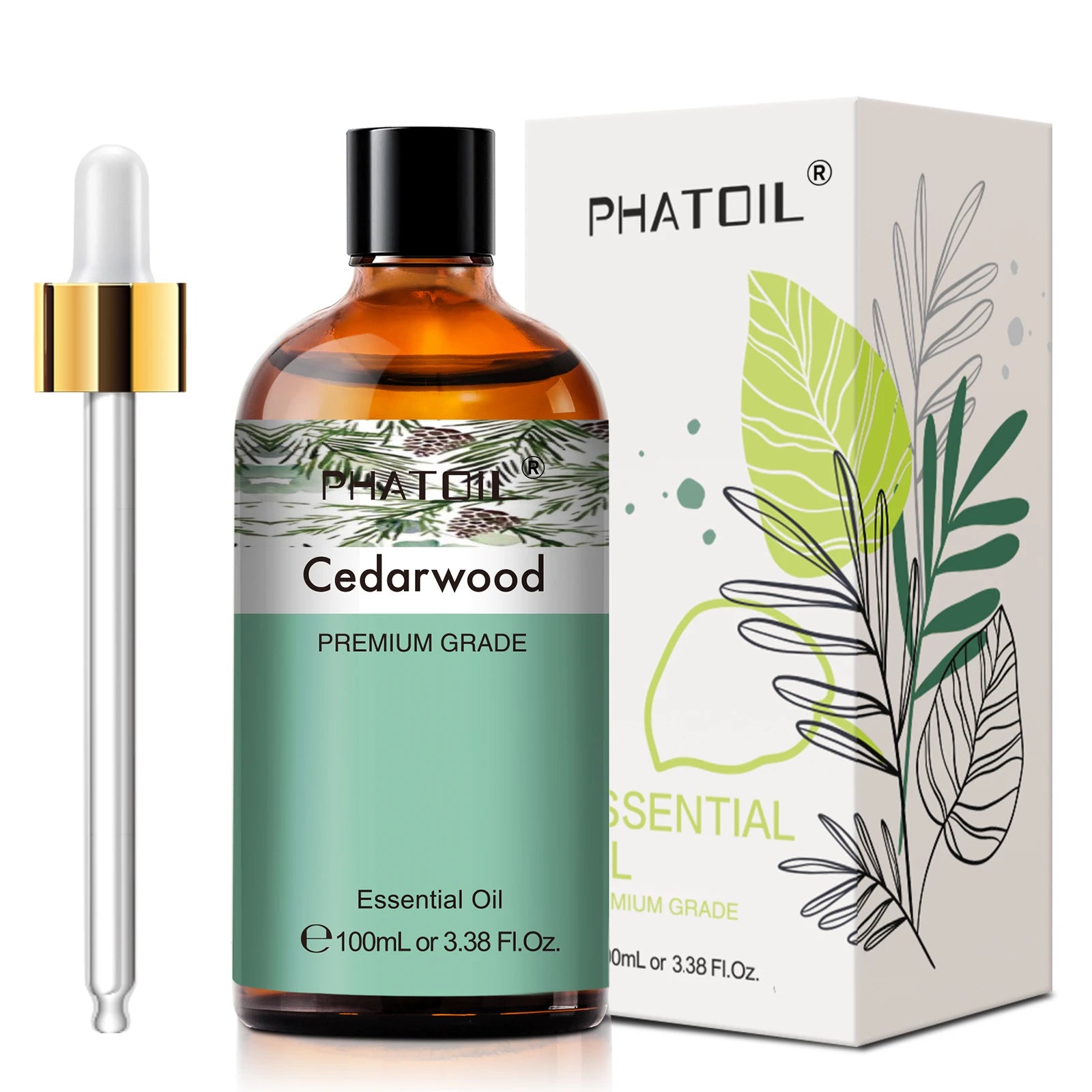 PHATOIL 100ml Lavender Peppermint Lemon Eucalyptus Lemongrass Essential Oil Natural Plant Pure Essential Oils For Diffuser