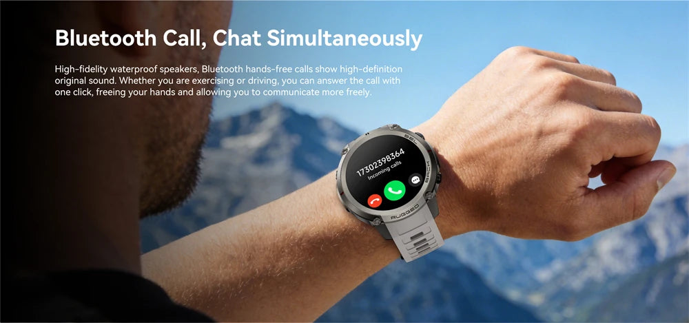 2026 New Hot Sports Smart Watch With GPS Offline Map 170+Sports Mode 5ATM Waterproof 1.43"AMOLED Fitness Tracker Watch For Men