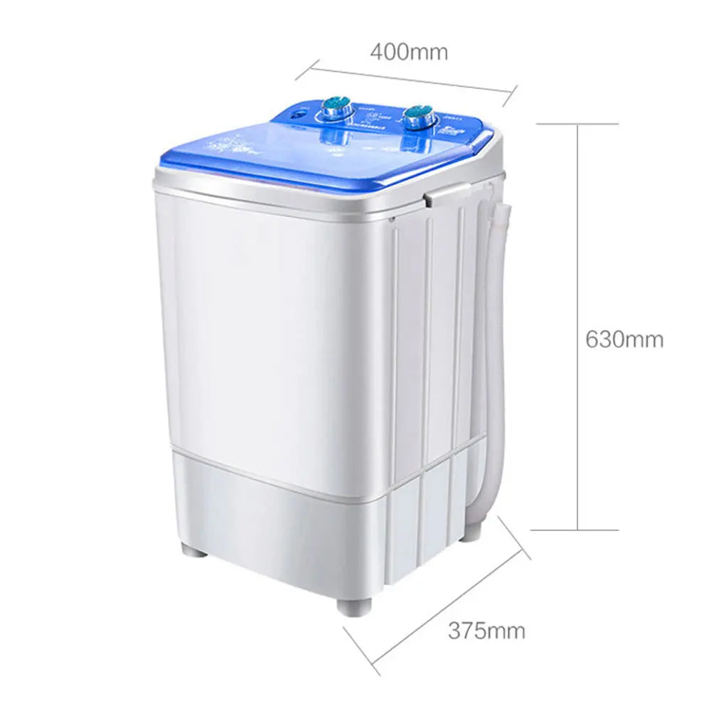 Tidesmit 7kg semi-automatic washer and dryer combo, showing side view and dual tub design for laundry efficiency.