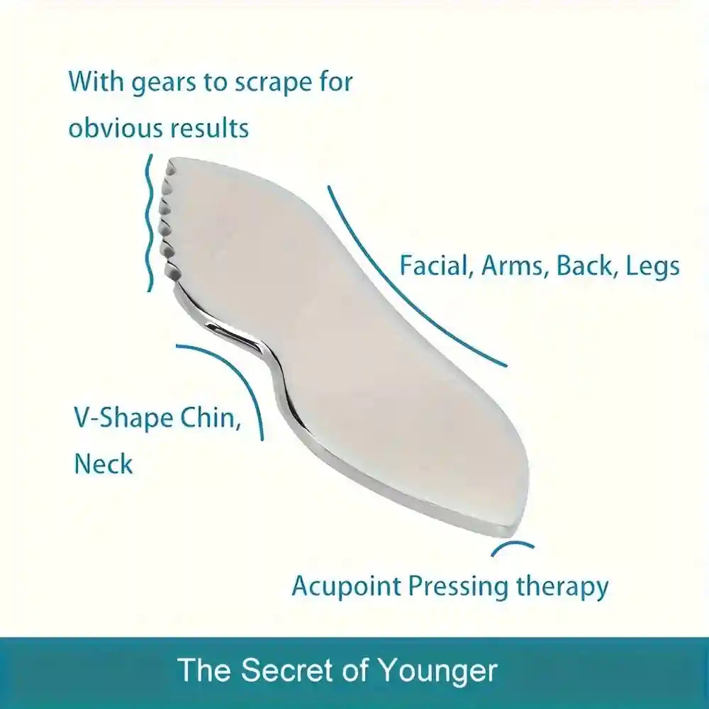 Stainless Steel Gua Sha Tool for Face Massage and Eye Care - Tidesmit Eye Massage Instrument Tidesmit