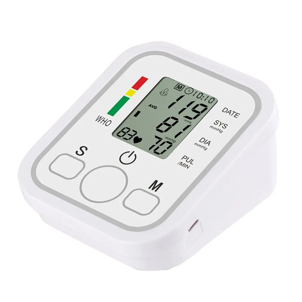 Automatic Digital Arm Blood Pressure Monitor Tonometer Meter Sphygmomanometer LCD Portable Health Care Pulse Meter BP Monitor