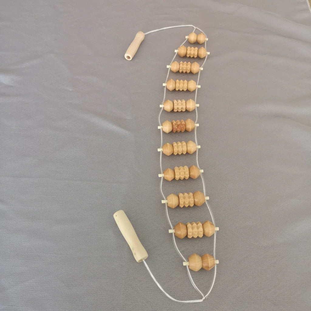 Wood Back Massage Roller Rope for Deep Tissue Pain Relief 110cm Body Shaping Massage Equipment S about 95cm Tidesmit