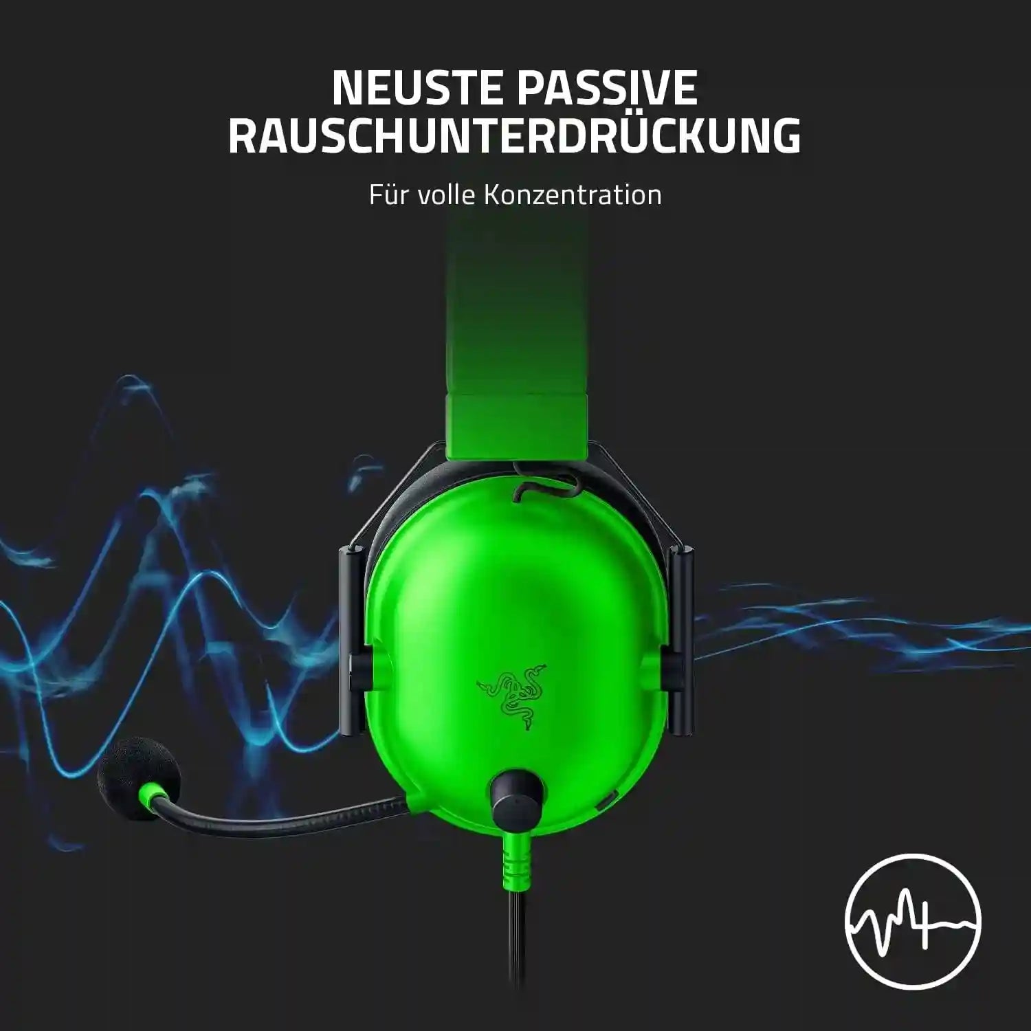 Razer BlackShark V2 X Gaming Headset with 7.1 Surround Sound - Black, White, Green Tidesmit
