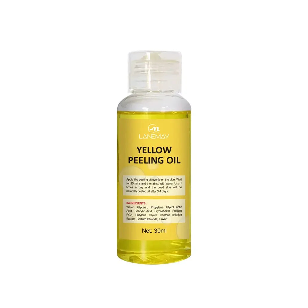 Yellow Peeling Oil for Body Exfoliation - Professional Brightening Serum Scrubs Treatments 30ml Tidesmit