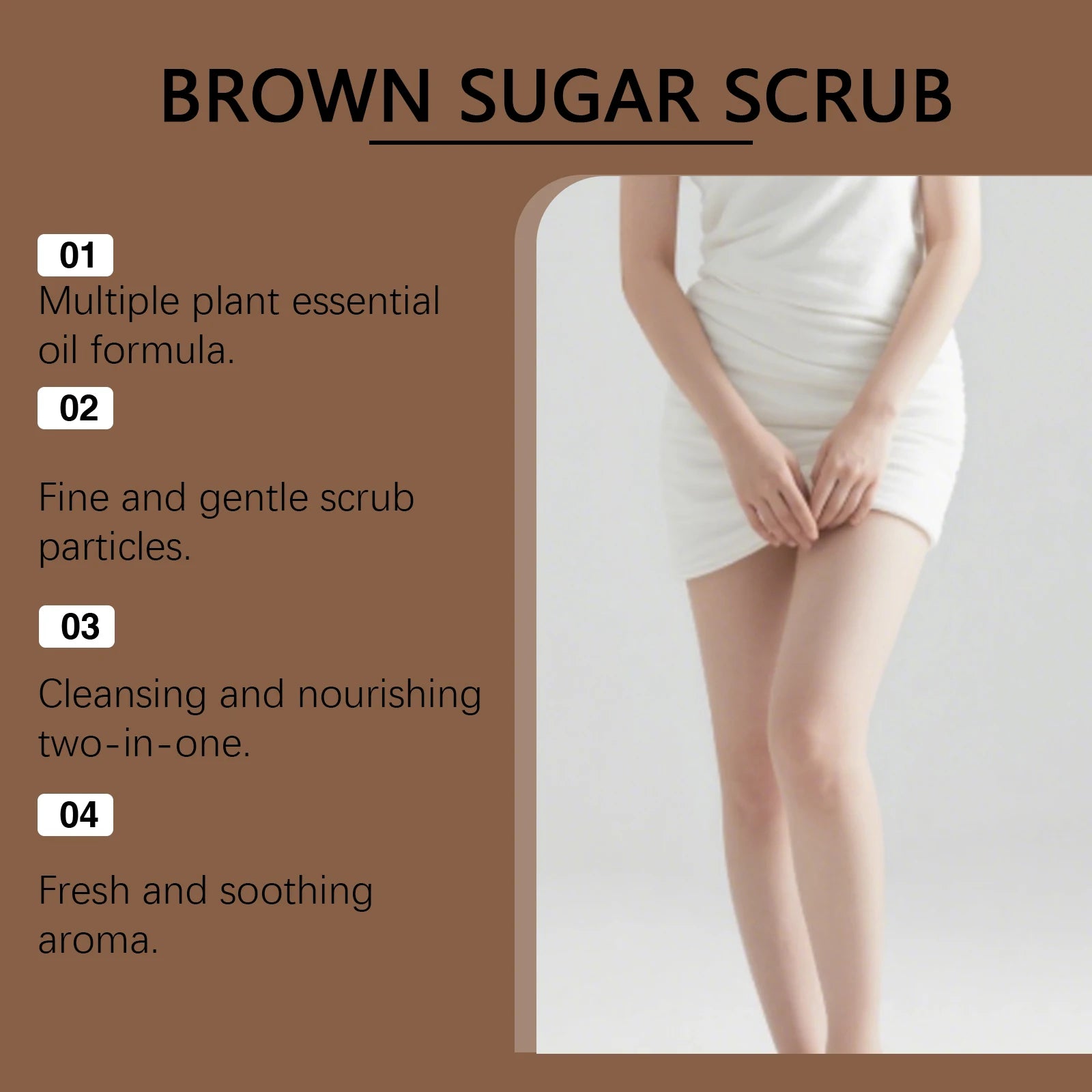 Brown Sugar Body Scrub 100g - Natural Exfoliating Skin Treatment Scrubs Treatments Tidesmit