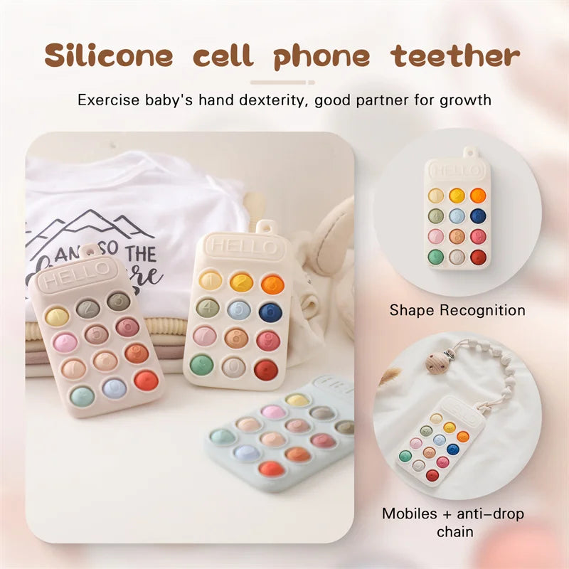 1Pcs Food Grade Baby Silicone Teether Toy Cartoon Car Nursing Teething Ring BPA Free Newborn Health Molar Chewing Accessorie Toy