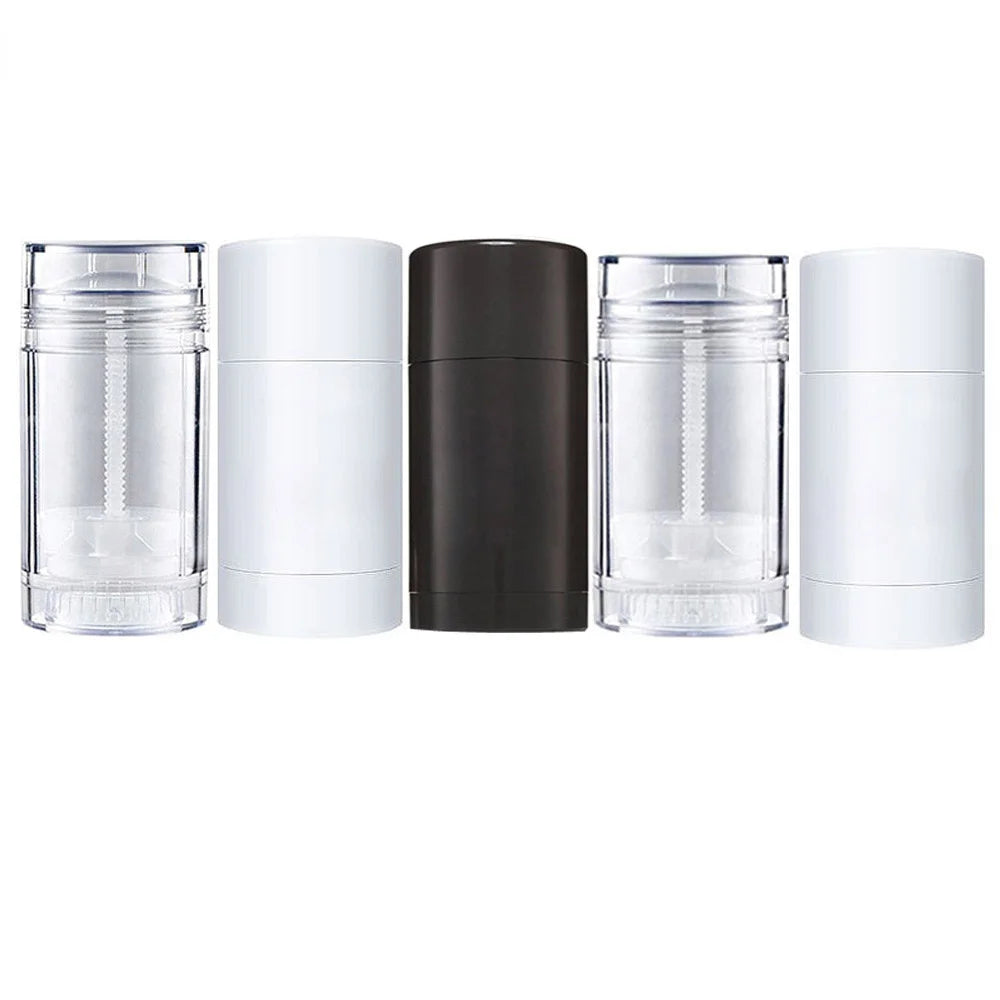 Tidesmit 5pcs 30ml clear twist up deodorant stick containers for DIY refillable cosmetic sample travel bottles