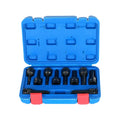 Blue plastic case open to 1/2-inch drive impact Torx bits, neatly seated