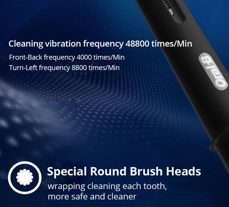 Oral B Pro 4000 Electric Toothbrush Rechargeable 3D Visible Pressure Sensor 4 Modes Sonic Tooth Brush for Adults Oral Cleaning