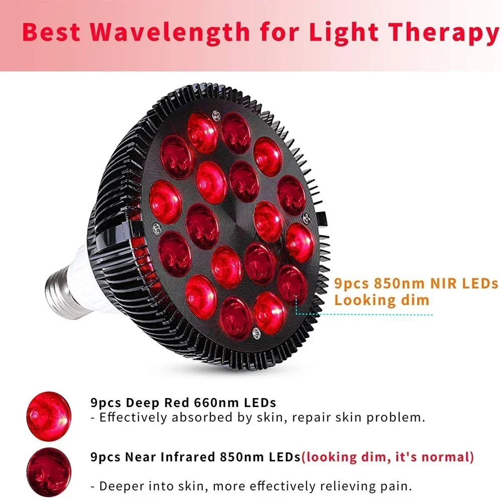 LED Therapy Lamp 660nm 850nm Near-infrared Therapy Lamp PAR38 Beauty Lamp Led Light Therapy Body Care