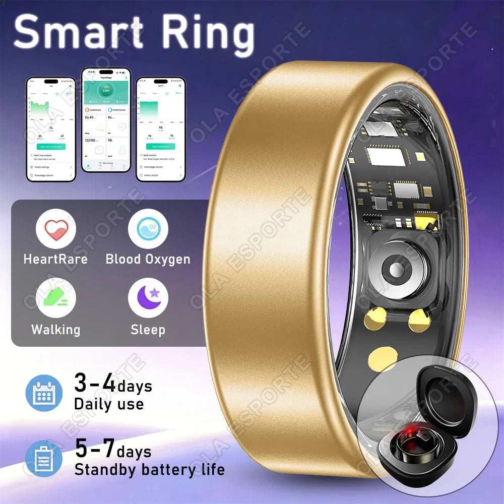 New Various Colors Available Smart Ring Bluetooth Heart Rate Sleep Monitoring Men Women Smartring Waterproof Health Sport Rings