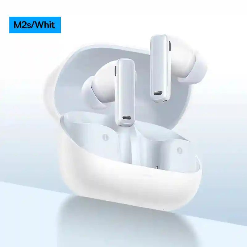 M2s Active Noise Cancelling Wireless Earbuds Bluetooth 5.3 M2s White Tidesmit