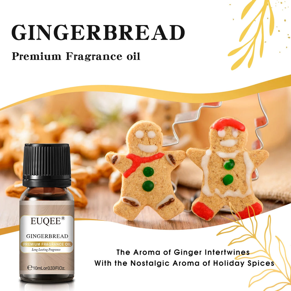 EUQEE 10ML Men's Fragrance Oil For Car Diffuser,Making Candle Leather Forest Pine Coffee Cake Cedarwood Bay Rum 1pcs/3pcs/6pcs