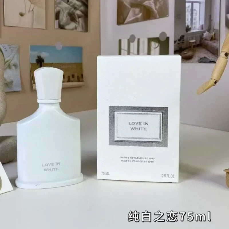 Creed Love in White 75ml EDP: White signature flask bottle, floral feminine fragrance for women. Luxury scent spray.
