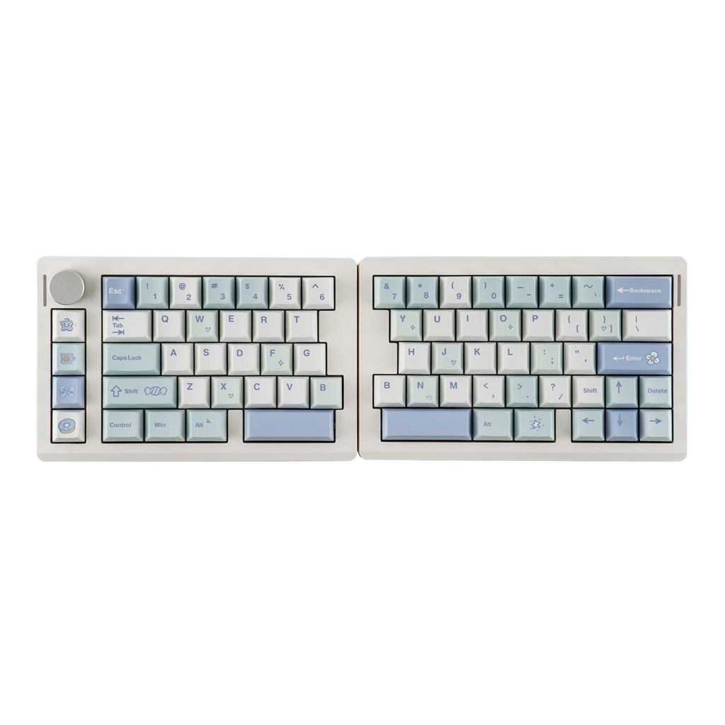 EPOMAKER Split70 QMK/VIA 70% Split Layout Wired/BT/2.4Ghz Wireless Mechanical Keyboard with Programmable Knob Mac Modifier