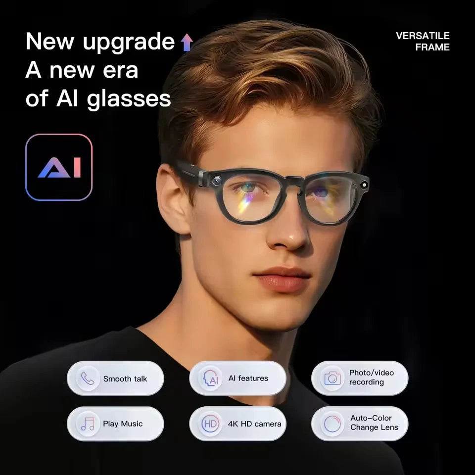 Tidesmit AI Smart Glasses: 8K Camera & Bluetooth Audio VR Headset Tidesmit
