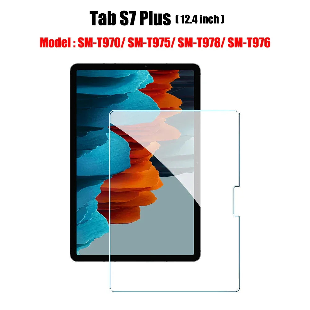 Samsung Galaxy Tab Tempered Glass Screen Protector - 9H Anti-Scratch Film Tab S7 Plus Tidesmit