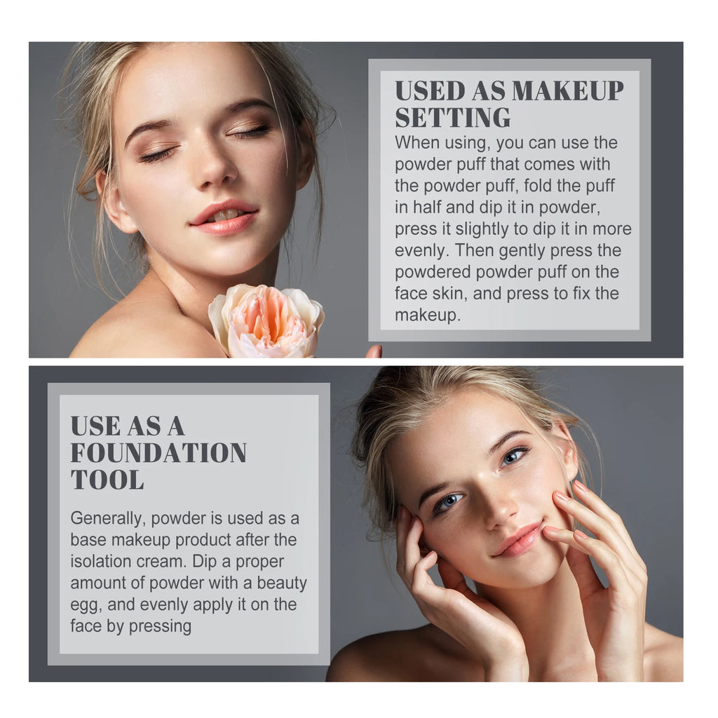 Tidesmit matte setting powder texture close-up for oil control and invisible pores in long lasting face makeup