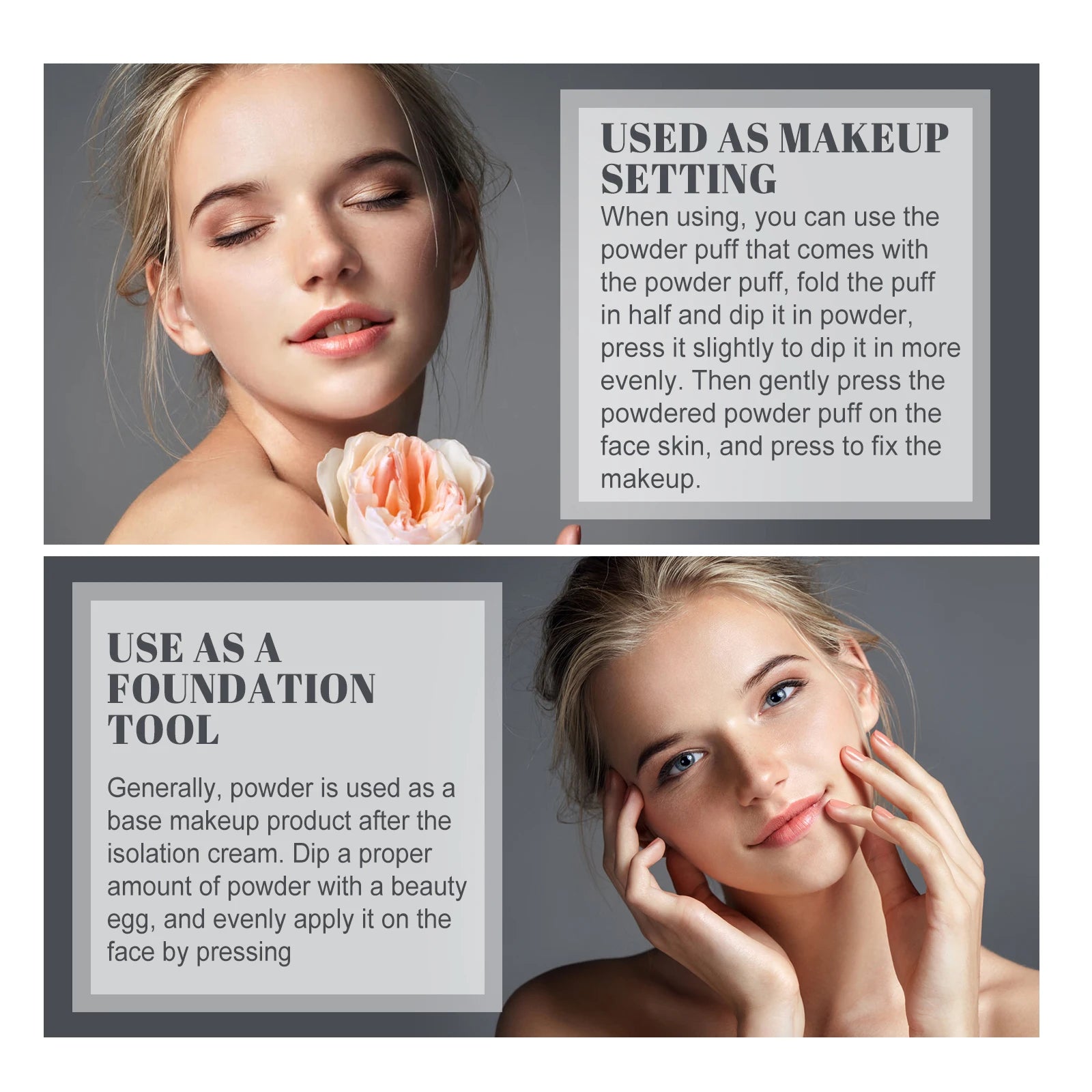 Tidesmit matte setting powder texture close-up for oil control and invisible pores in long lasting face makeup