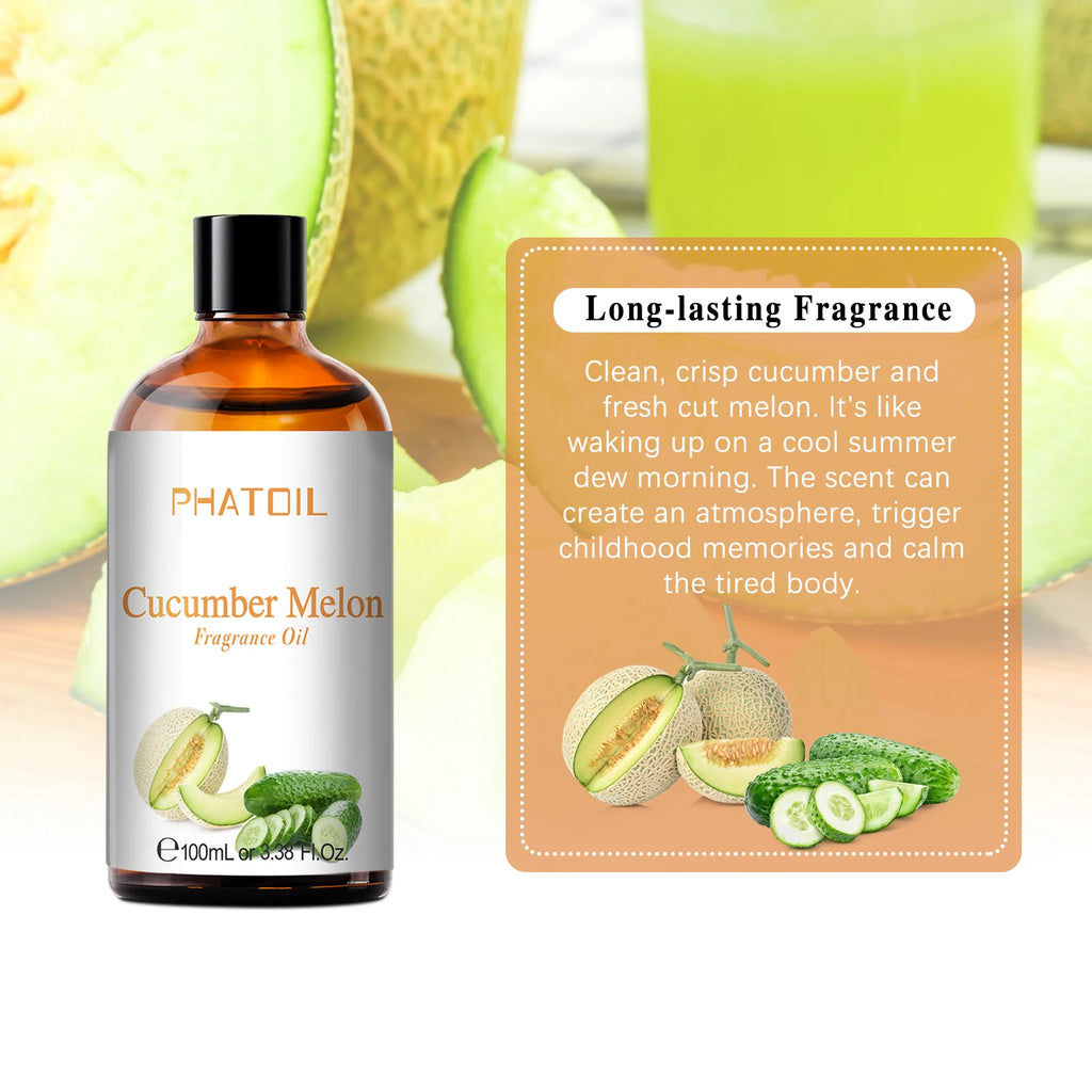 PHATOIL Fruit Fragrance Oils Coconut & Vanilla Lime Mango Strawberry Banana 100ml Aromatherapy Fragrance Oils For Diffuser