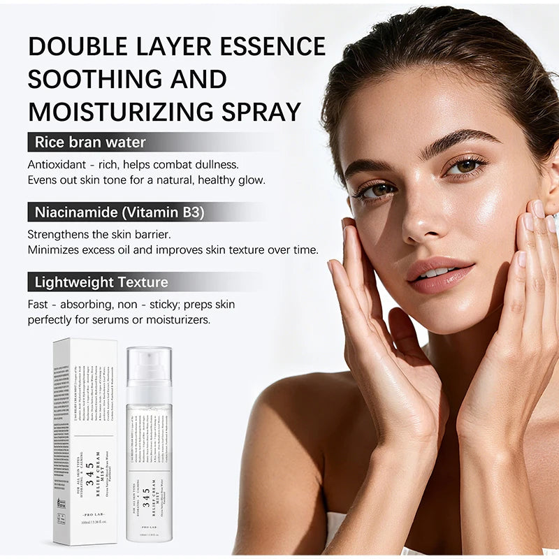 345 Relief Face Cream Blemish Care Pdrn Niacinamide Relief Mist Hydration Dry Skin Soothing & Firming Eye Cream Recovery Set