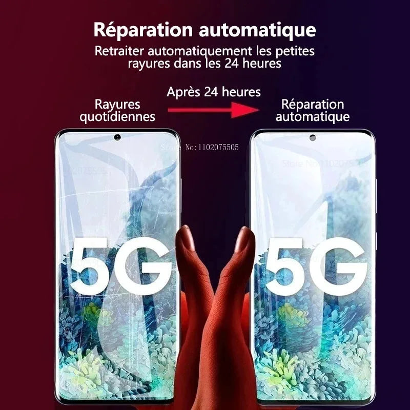 4Pcs HD Full Cover Hydrogel Film for Samsung Galaxy S23/S24/S25 Ultra S24FE Screen Protection Film S20Plus S22/S21Ultra No-Glass AE Tidesmit