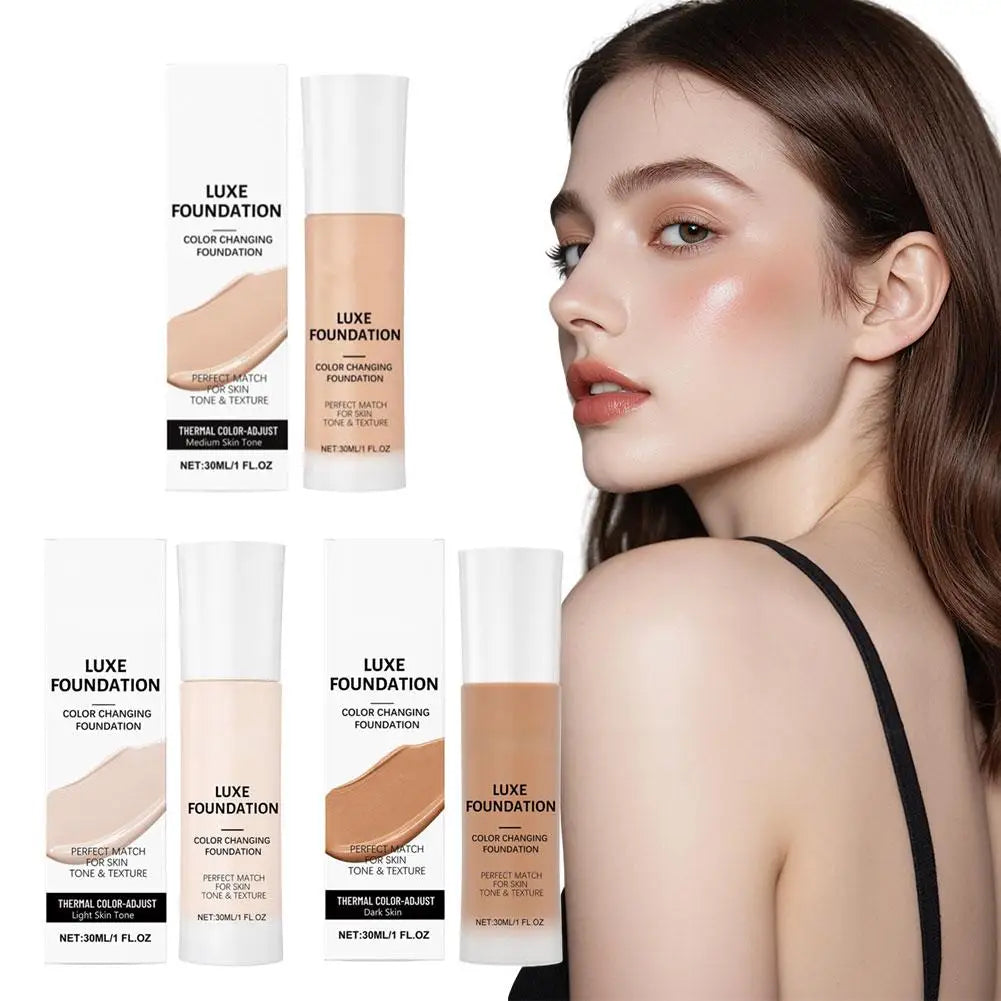 Tidesmit thermal color changing foundation and oil control concealer for intelligent tone matching matte finish