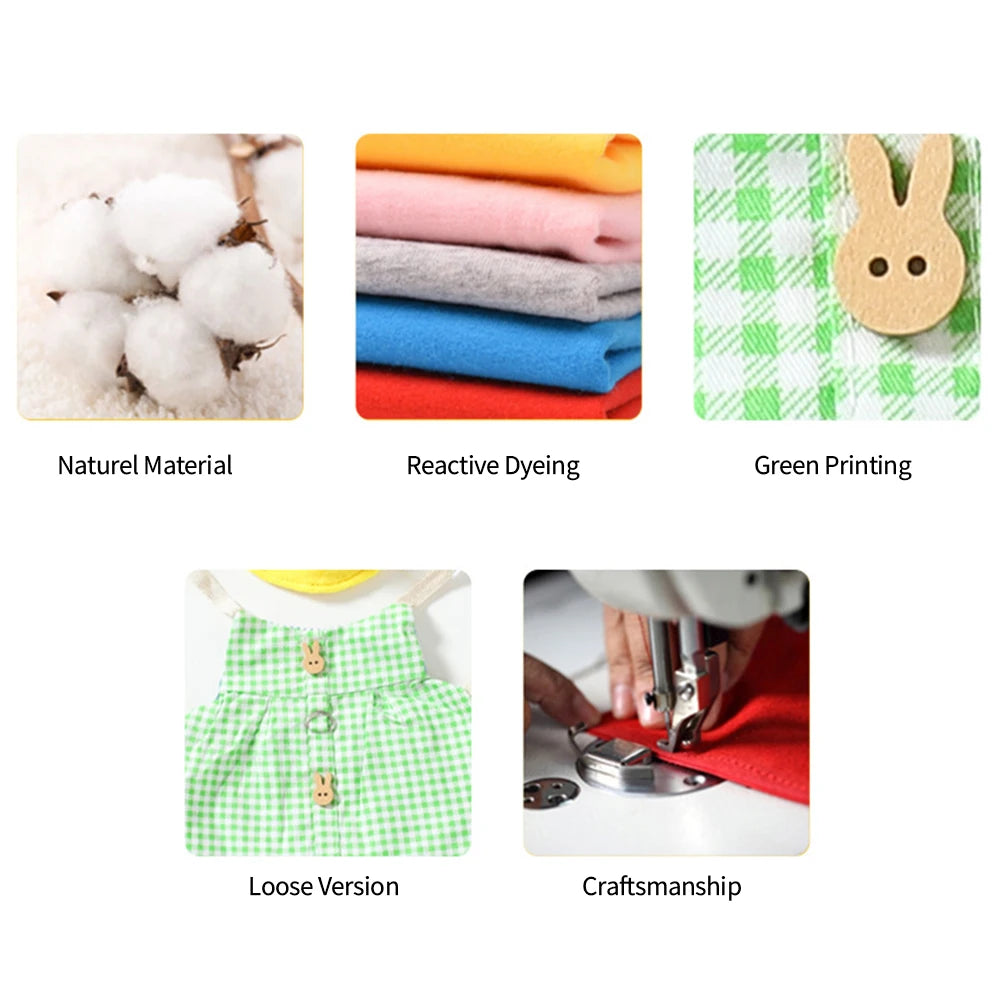 Cute rabbit vest harness with leash, made of soft natural cotton for comfortable outdoor wear for small pets.