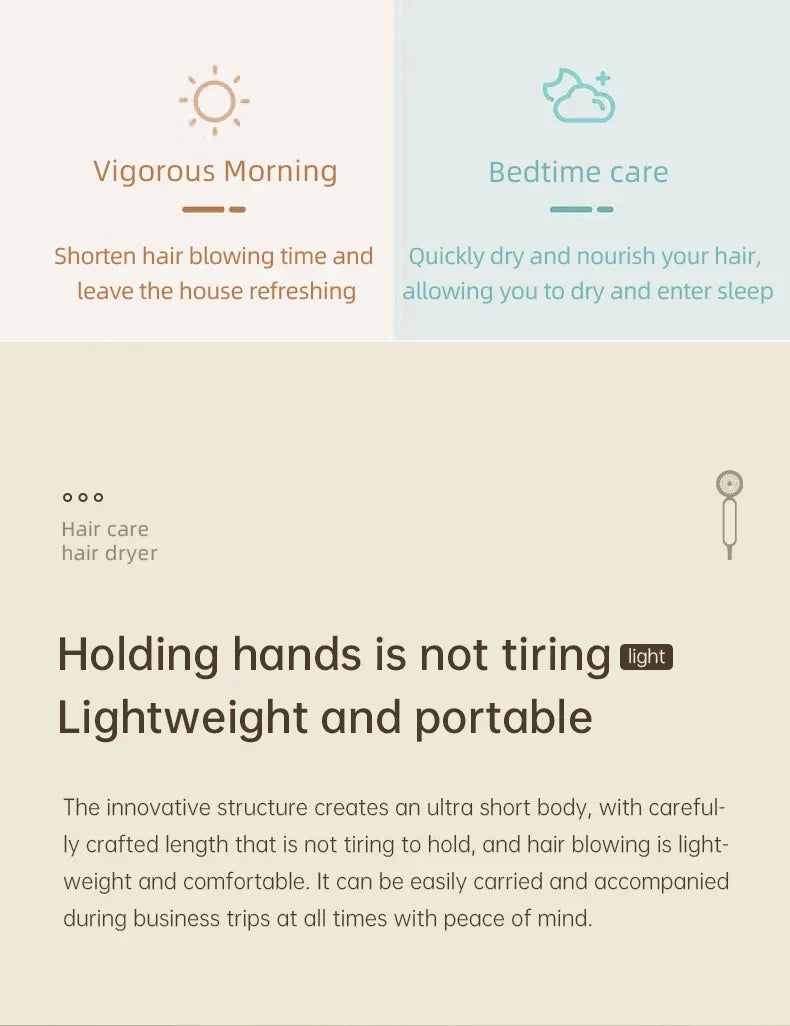 F41 lightweight, portable hair dryer for quick, quiet home or salon drying with constant temperature technology.