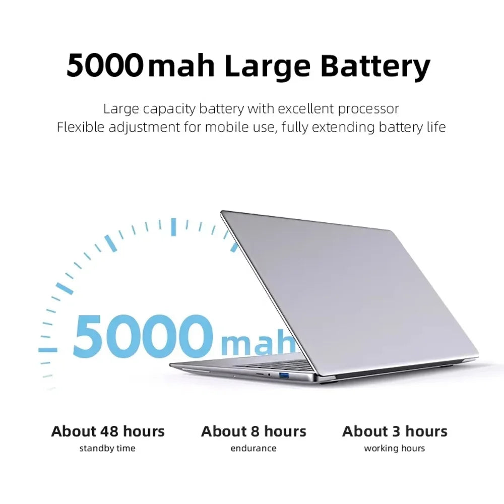 2026 New14.1 Inch Ultra Thin Laptop Intel N95 Win11 DDR4 2TB SSD Portable Slim Business Office Student Notebook PC 16GB 32GB RAM