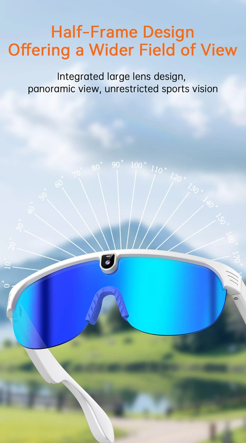 Smart Audio Sunglasses with HD Camera and Bluetooth Translation Tidesmit