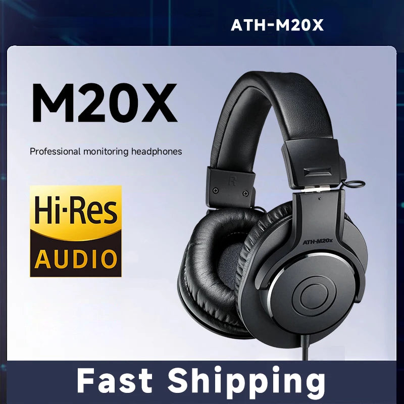 Audio Technica ATH M20X Over-Ear Studio Monitor Headphones - Black Tidesmit