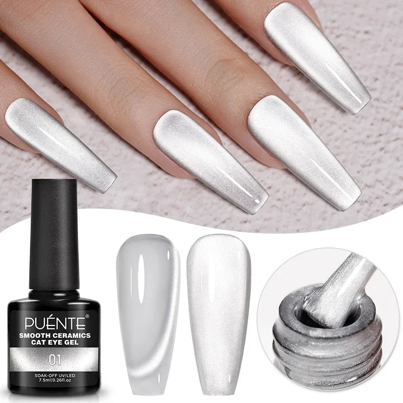 Cat Eye Magnetic Gel Polish 7.5ml - Professional Long-Lasting Nail Art Permanent Makeup Machines Smooth ceramic cat 1