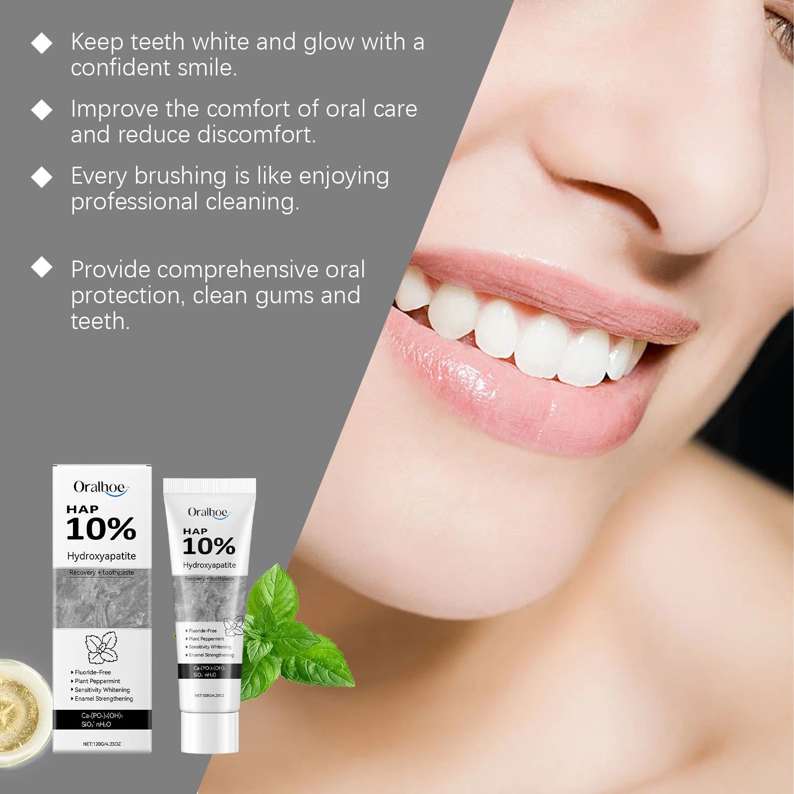 Tidesmit enamel repair whitening toothpaste for stain removal and fresh breath oral hygiene care