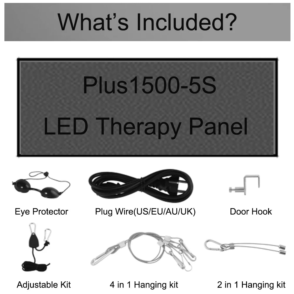 Plus1500/2000 LED Red Light Therapy Panel 630nm 660nm 810nm 830nm 850nm Infrared Therapy Lamp Device,LED Light Beauty Device