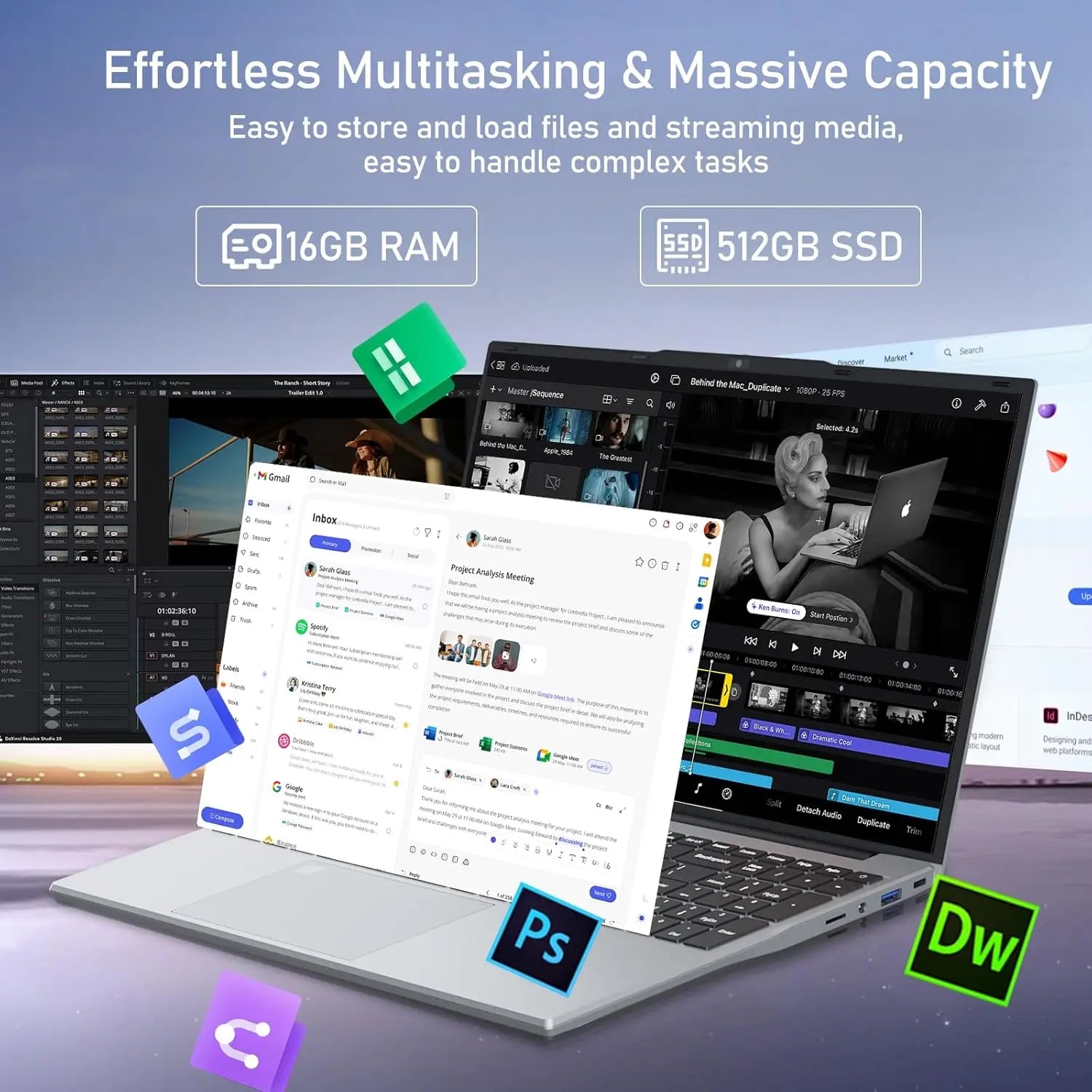 Xiaman 15.6" Intel Core I3 6100U Laptop Computer Windows 11 Pro 16Gb Ram 512Gb 1Tb Ssd Portable Notebook Pc Office Study Laptops