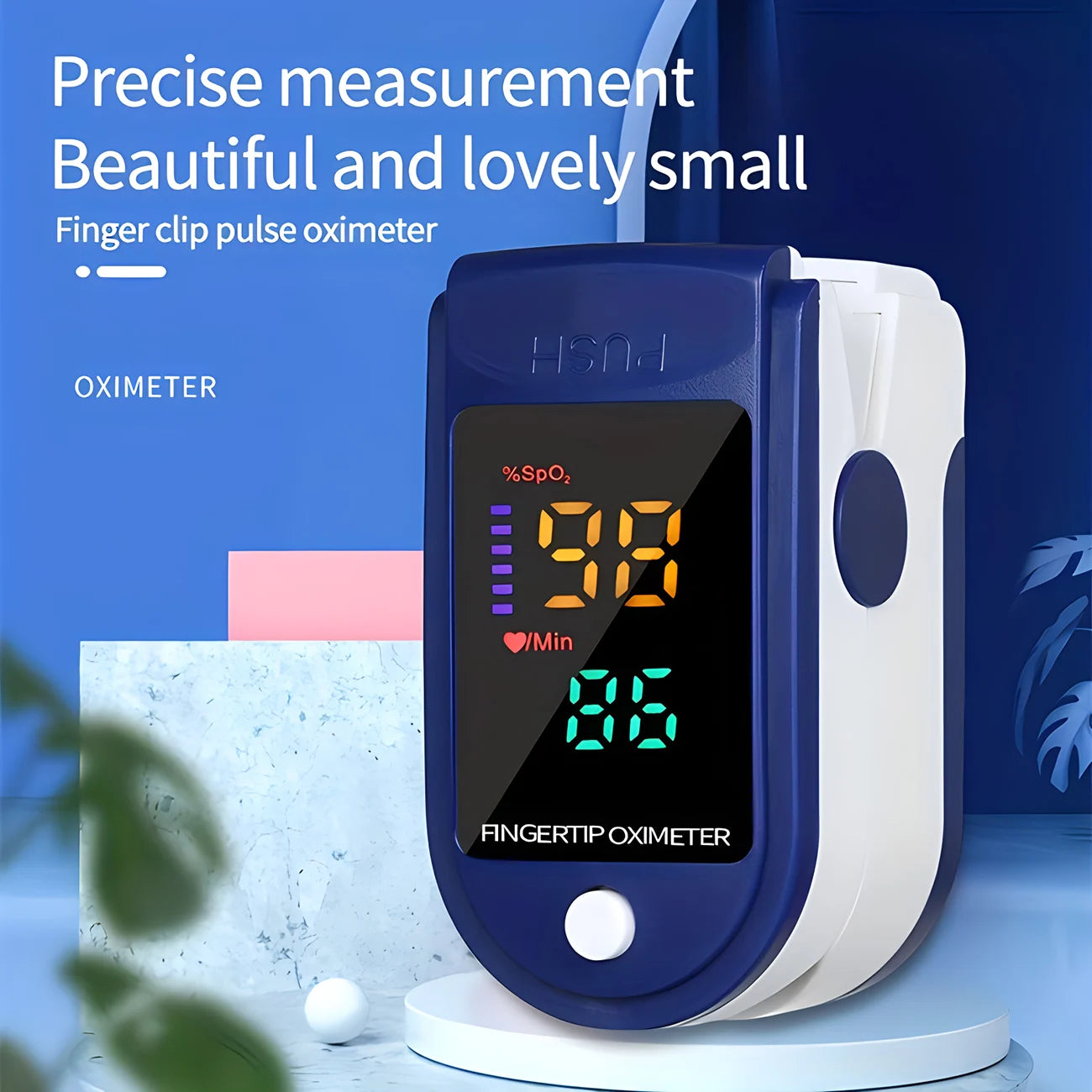 Portable Finger Oximeter Digital Finger Pulse Oximeter LED Blood Oxygen Heart Rate Health Diagnostic Monitor Tool